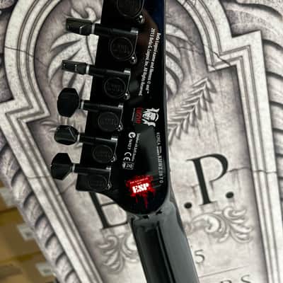 ESP LTD Kirk Hammett Signature KH-WZ White Zombie Electric Guitar - Black with Graphic image 6