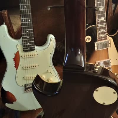 Vintage V100 Reissued Early Rare Example Pre-China Pearloid Headstock Logo Serial Number Sticker on Back Plate image 7