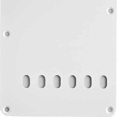 Genuine Fender 1-Ply Vintage Style 6-Hole Stratocaster/Strat Back Plate - WHITE image 7