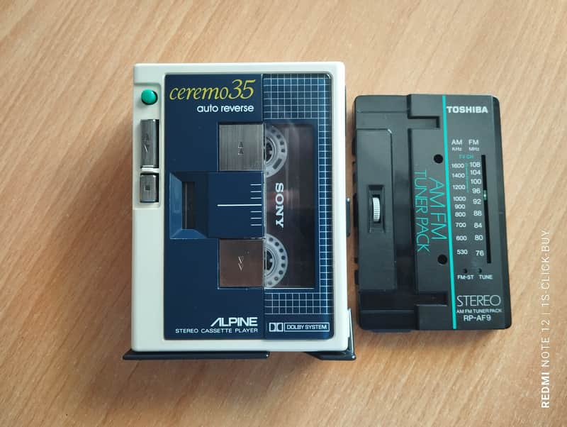 Toshiba Walkman radio cassette player Walky KT AS1 good Working video test image 1