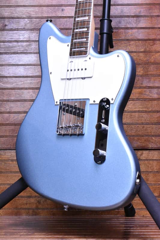 Squier Limited Edition Paranormal Offset Telecaster® SJ, Laurel Fingerboard, Parchment Pickguard, Ice Blue Metallic image 1