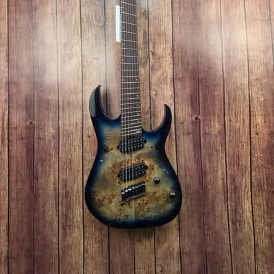 Ibanez RGMS7PBCBS RG Standard 7-String Multi-Scale Electric Guitar – Cosmic Blue Starburst image 1