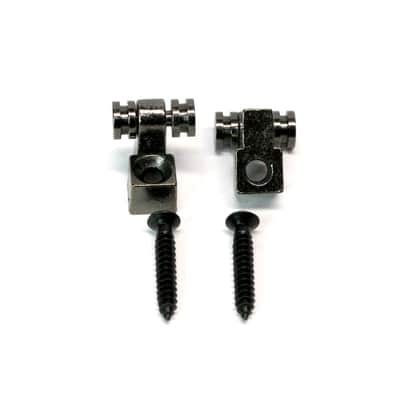 Brio Set of 2 Roller String Retainer Trees Guitar Parts Black Chrome image 2