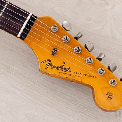 2023 Fender Custom Shop 1961 Stratocaster Heavy Relic Olympic White w/ Case, CoA image 4