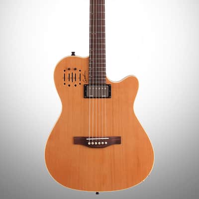 Godin A6 Ultra Acoustic-Electric Guitar, Natural (with Gig Bag) image 2