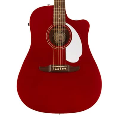 Fender Redondo Player A/E Guitar - Candy Apple Red w/ Walnut FB image 1