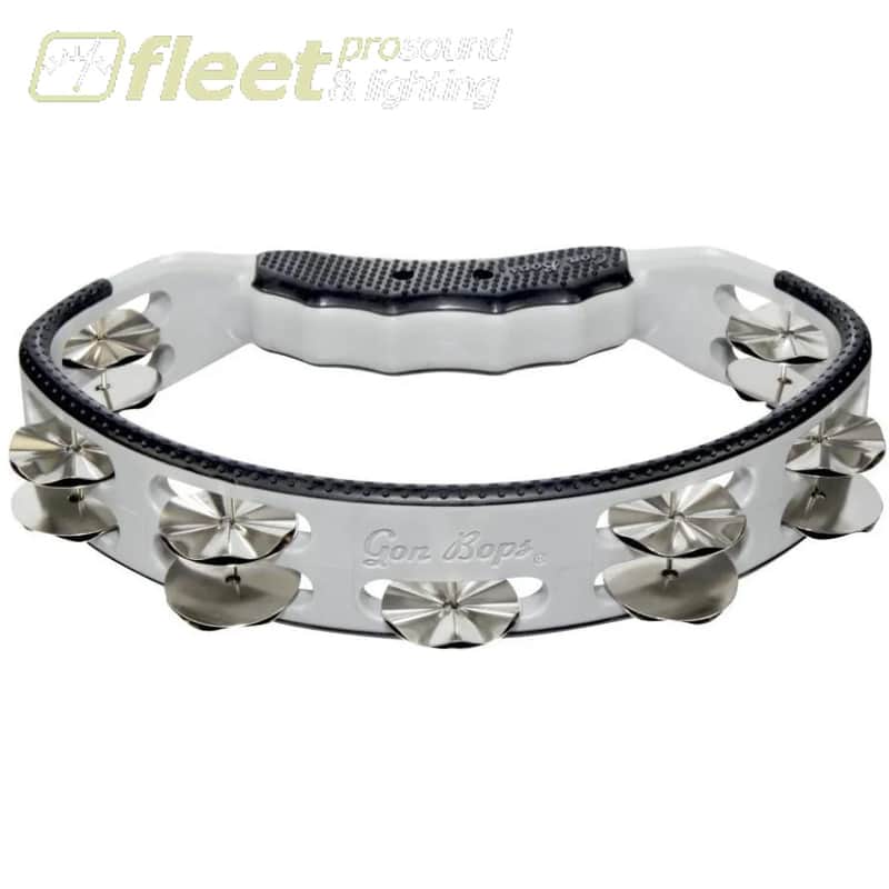 Gon Bops PTAMTR Double-Row Tambourine with Trash Jingles - Silver image 1
