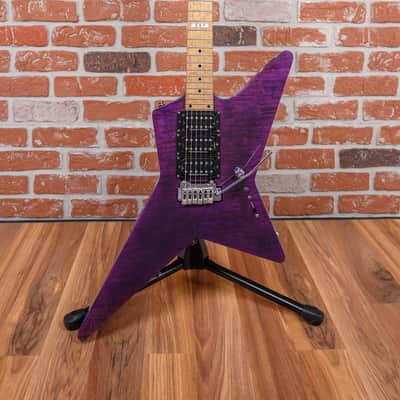 ESP USA Custom Shop Random Star Figured Maple Top See-Thru Purple 2000 w/OHSC image 4