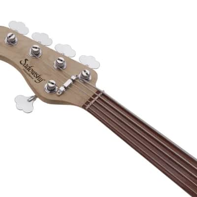 Sadowsky MetroExpress 21-Fret Vintage J/J Bass, Morado Fingerboard, Fretless, Lefthand, 5-String - Solid Black High Polish image 7