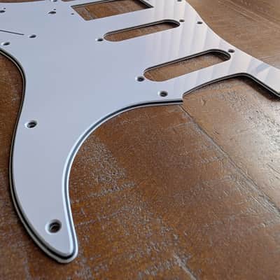 Unbranded Qty-2 Stratocaster 3-Ply HSS 12 Hole Guitar Pickguards White Un-Used image 6