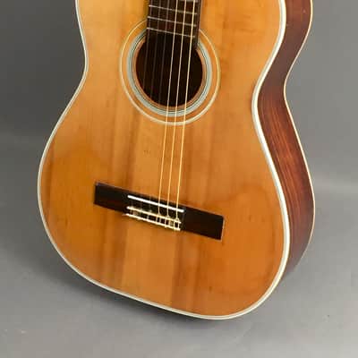 Vintage Kawai MIJ Japan Classical Guitar Lefty Conversion 1960s Natural Relic Martin Style Binding Bonus Gig Case image 3