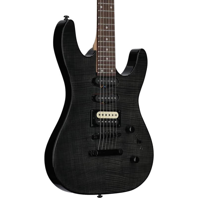 Kramer Striker Figured HSS Electric Guitar, Laurel Fingerboard, Transparent Black, Open Box (Very Good) image 1