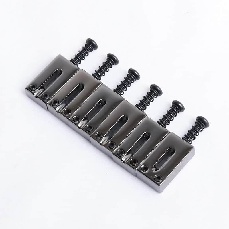 MannMade USA Bridge Saddles - Black Nickel - 2-7/32" Spacing image 1