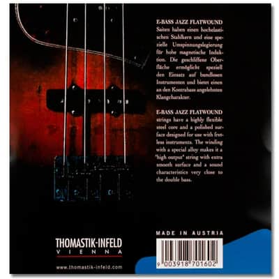 Thomastik-Infeld JF345 Jazz Flat Wound Nickel Bass Guitar Strings 5-String Long Scale (.043-.136) image 2