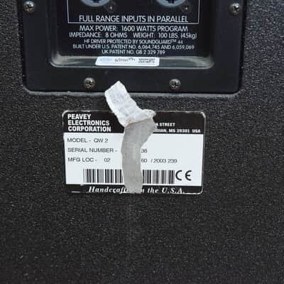 Peavey QW-2 15-inch Two-Way PA Speaker (PAIR) (church owned) *ASK FOR SHIPPING* CG00S1G image 11