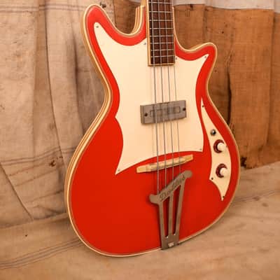 Dallas Bass Guitar 1960's Red image 7