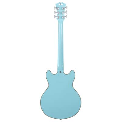 D'angelico Premier Mini DC w/ Stop-Bar Tailpiece - Sky Blue - B-Stock image 8
