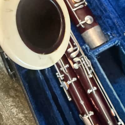 Wood Bassoon, with case,  Lesher brand. USA image 11