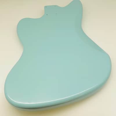 4lbs 6oz Nitro Lacquer Aged Relic Daphne Blue Jazz-Style Guitar Body image 7