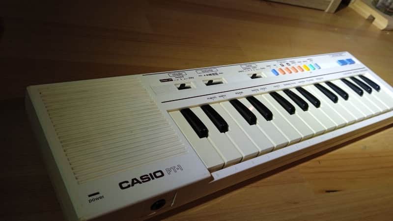 Casio PT-1 29-Key Mini Synthesizer 1982 White image 1