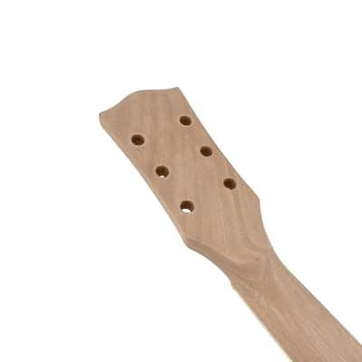 22 fret electric guitar neck 24.75 inch Mahogany wood Rosewood Fretboard white trapezoid inlay Unfinished image 3