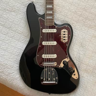 Squier Classic Vibe Bass VI, black, has chip on back, otherwise mint image 1