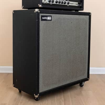 1973 Sunn Model T Vintage Tube Amp 1st Gen Serviced & Retubed w/ 412S Speaker Cab image 1