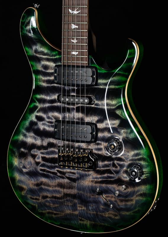 PRS Willcutt Exclusive Wood Library Modern Eagle V Charcoal Jade Burst Quilted Maple 10-Top (208) image 1