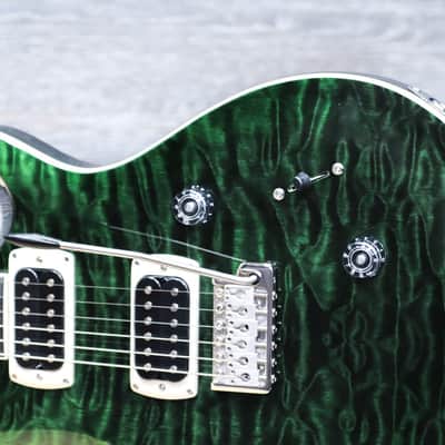 PRS SE Custom 24 Quilt Teal Black Quilted Maple Top Electric Guitar w/Bag image 4