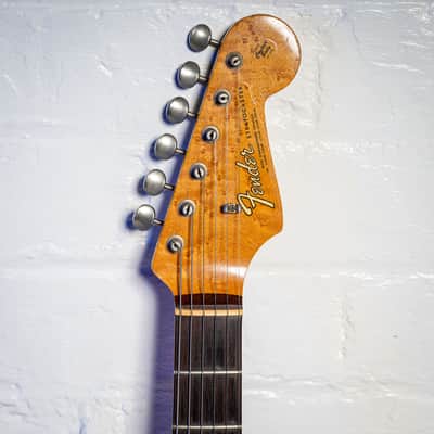 Fender Stratocaster with Birsdeye Maple Neck Candy Apple Red 1960 image 3