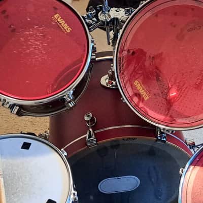 PDP PACIFIC FS 4 PC SHELL PACK W/ 22", 12", 14" & 16" CUSTOM FT Black Cherry Fade/Chrome-HEAR ON YOUTUBE image 6