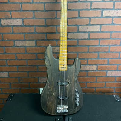 Woodcraft Electric Guitar Custom made 4 string P-Bass Electric Bass Guitar 300 years age Oak image 1