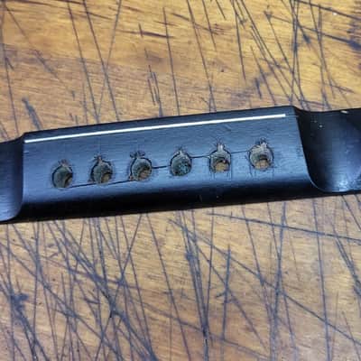 Vintage RARE 1930's Richter Acoustic Guitar Pyramid Wood Bridge Tailpiece Luthier Parts image 1