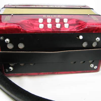Hohner 3000AD Erica Two-Row Accordion 2010s - Red Pearl image 5