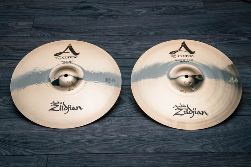 Zildjian 14" A-Custom Hi-Hat Cymbals (Pair) (Like New) image 1