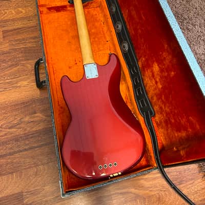 Fender Mustang Bass Competition Red (Matching Headstock) 1969 - Competition Red image 2