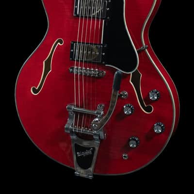 Eastman T486B-RD Thinline, Maple, Seymour Duncan Pickups, Bigsby, Red Finish - NEW image 3