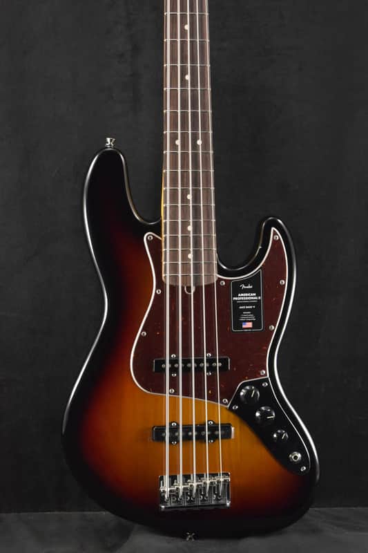 Fender American Professional II Jazz Bass V 3-Color Sunburst Rosewood Fingerboard image 1