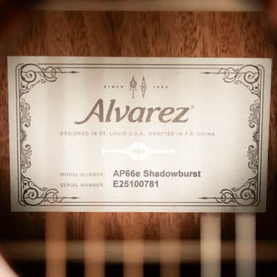 Alvarez AP66e Artist Series Acoustic/Electric Guitar - Shadowburst image 15