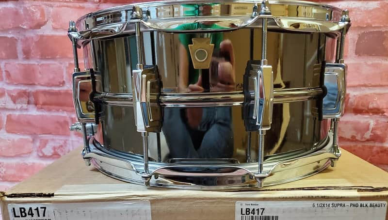Ludwig *Pre-Order* LB417 Black Beauty 6.5x14" Nickel Over Brass Kit Snare Drum Imperial Lugs | NEW | Special Order | Authorized Dealer image 1