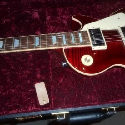 Gibson Les Paul Custom Shop Case Mint New Black/Genuine burgandy velour image 13