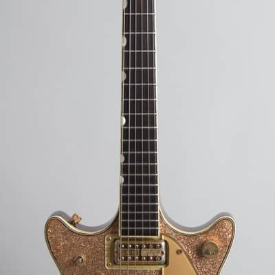 Gretsch  PX-6129 Champagne Sparkle Jet Semi-Hollow Body Electric Guitar (1962), ser. #46394, original blue-grey tolex hard shell case. image 8