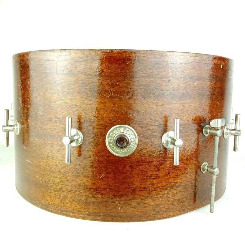Duplex 8x14.5" Snare Drum 10-Lug 2Ply African Mahogany/Poplar +3 Maple Re-Rings image 1