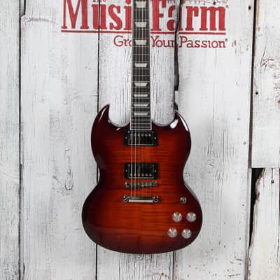 Epiphone SG Modern Figured Electric Guitar Mojave Burst with Gig Bag image 4