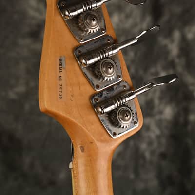 Hohner Vintage Lawsuit Jazz Bass  1975 3 Tone Sunburst Fretless Jaco Pastorius Conversion w Hardcase image 4