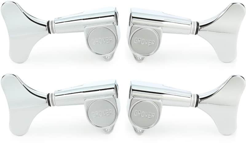 Grover 144C Mini Bass Tuning Machines Set - 2+2 - Chrome (144Cd1) image 1