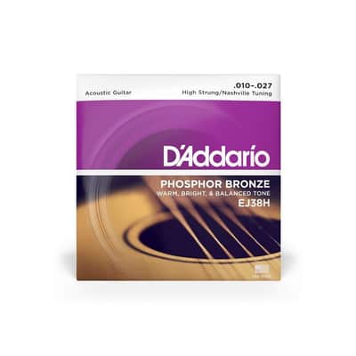 D'Addario EJ38H 10-27 High Strung/Nashville Tuning Acoustic Guitar Strings image 3