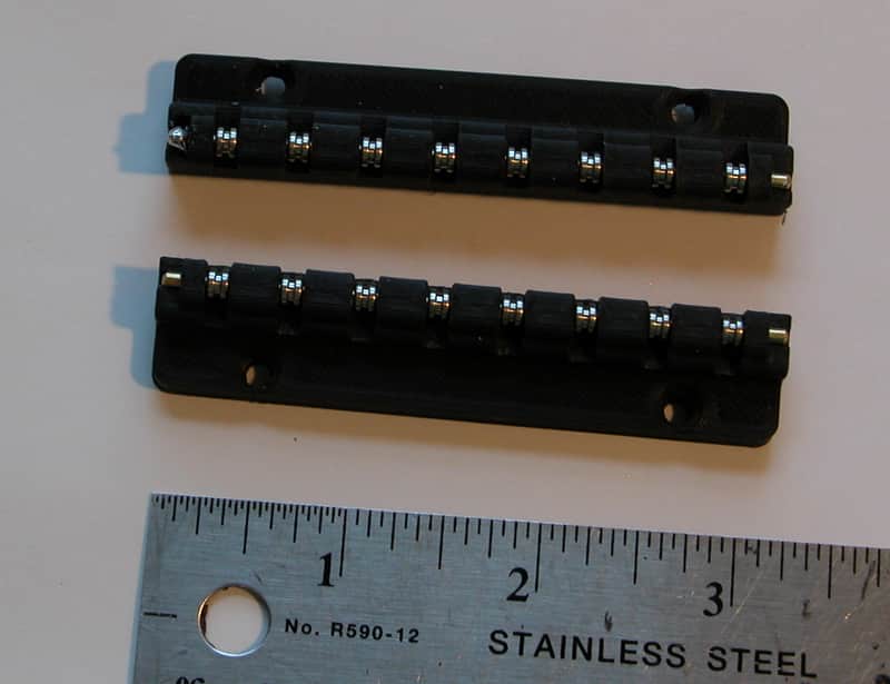 8 String Roller Nut & Bridge 3/8 String Spacing for parallel spacing image 1