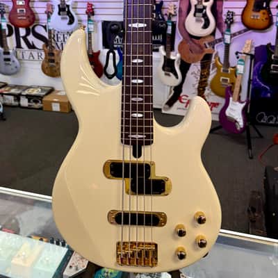 Yamaha BB5000-A 5 String Bass Neck Thru, Active Electronics, Cream White - Pre Owned image 2