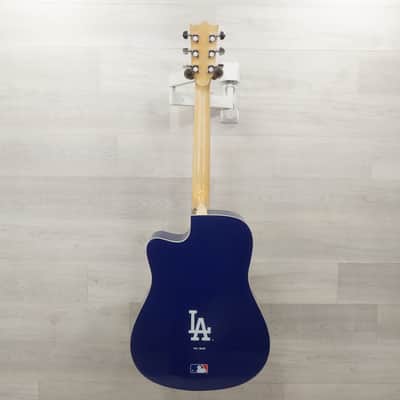 Used Woodrow Los Angeles Dodgers Laminate Top Acoustic Guitar Blue image 5